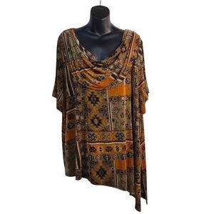 En Focus Studio Blouse Women's Multi Color Top Blouse Sz XXL